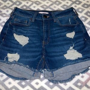 ripped jean shorts